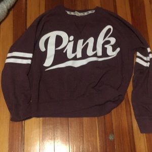Pink crew neck sweatshirt